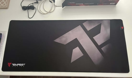 Liveinu Tappetino per mouse multifunzione da 2 mm, lavabile, ultra sottile, utilizzabile su entrambi i lati, impermeabile, 120 x 60 cm, blu + arancione