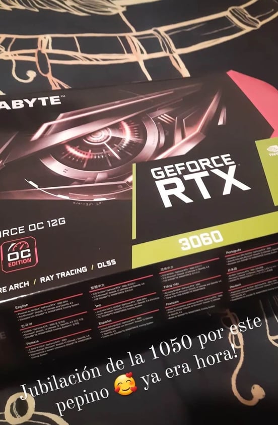 Gigabyte Tarjeta grafica GV-N3060AORUS E-12GD tarjeta gráfica