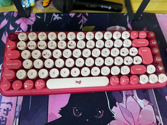 Tastiera Logitech POP Keys Meccanica Wireless | Tasti Emoji Personalizzabili | Bluetooth E USB | Design Compatto
